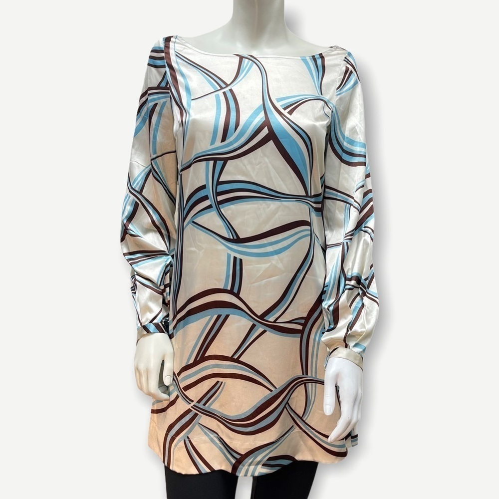 Hale BOB ivory abstract print‎ mini dress small